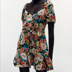 Zara floral print dress